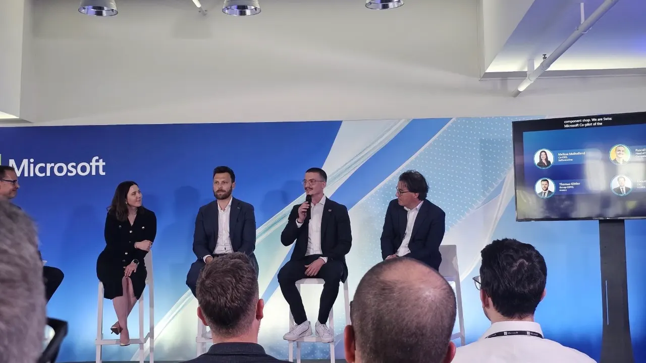 Pascal Brunner-Nikolla on a panel at Microsoft AI Tour Zurich 2026